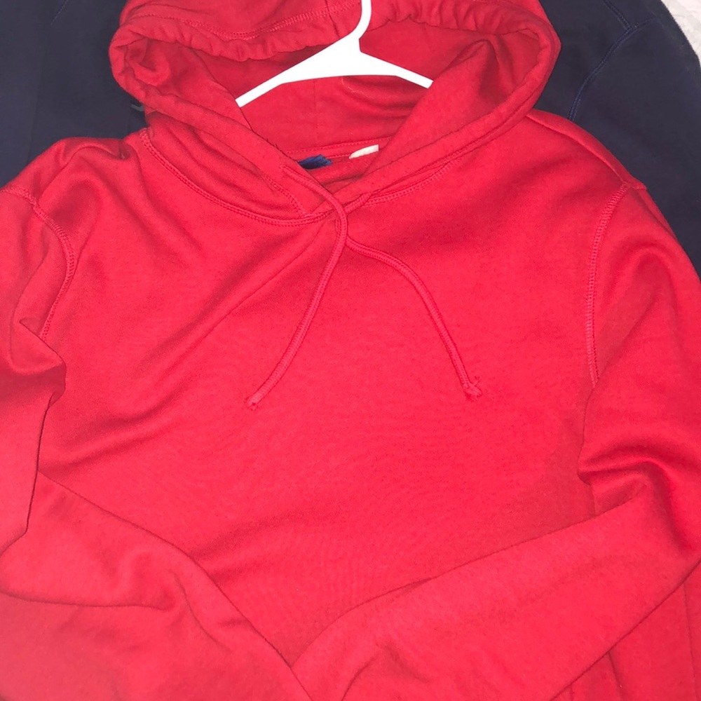 Red H&M hoodie
